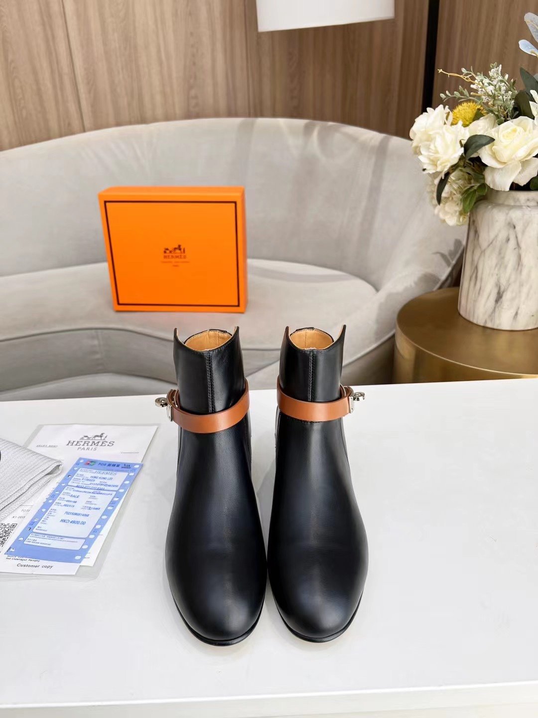 Hermes Frenchie 50 Ankle Boot Black For Women - Soul Replicas