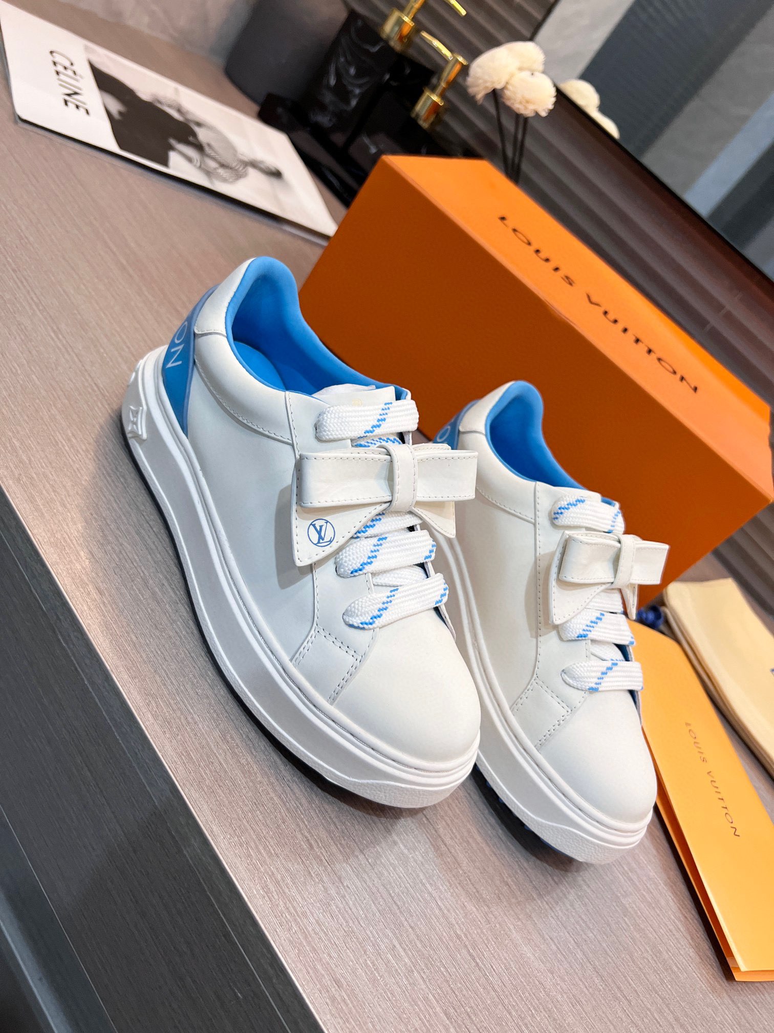 Louis Vuitton Women's Time Out Sneaker Blue For Women LV - Soul Replicas