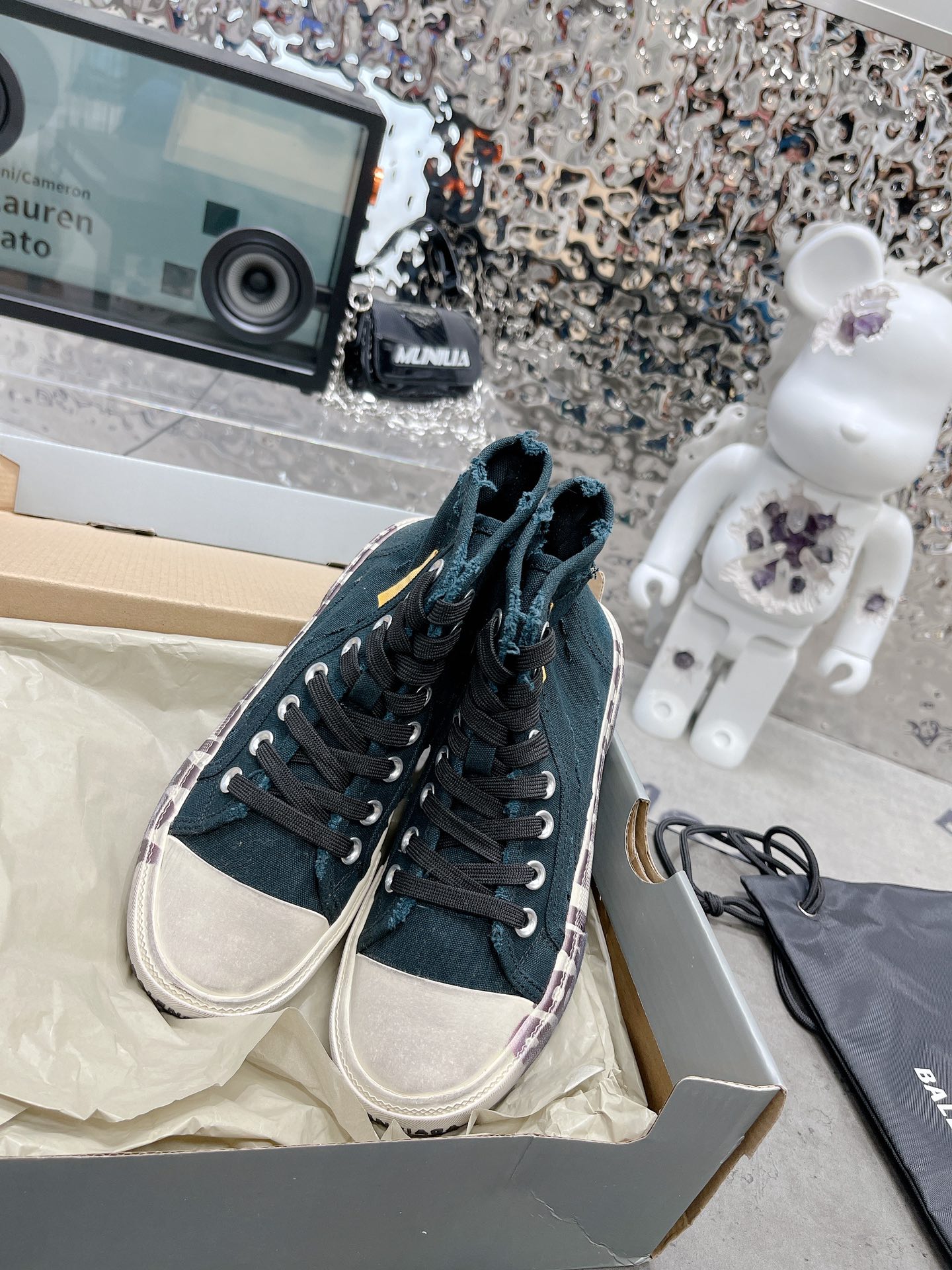 Balenciaga Paris High Top Trainers Black For Women - Soul Replicas