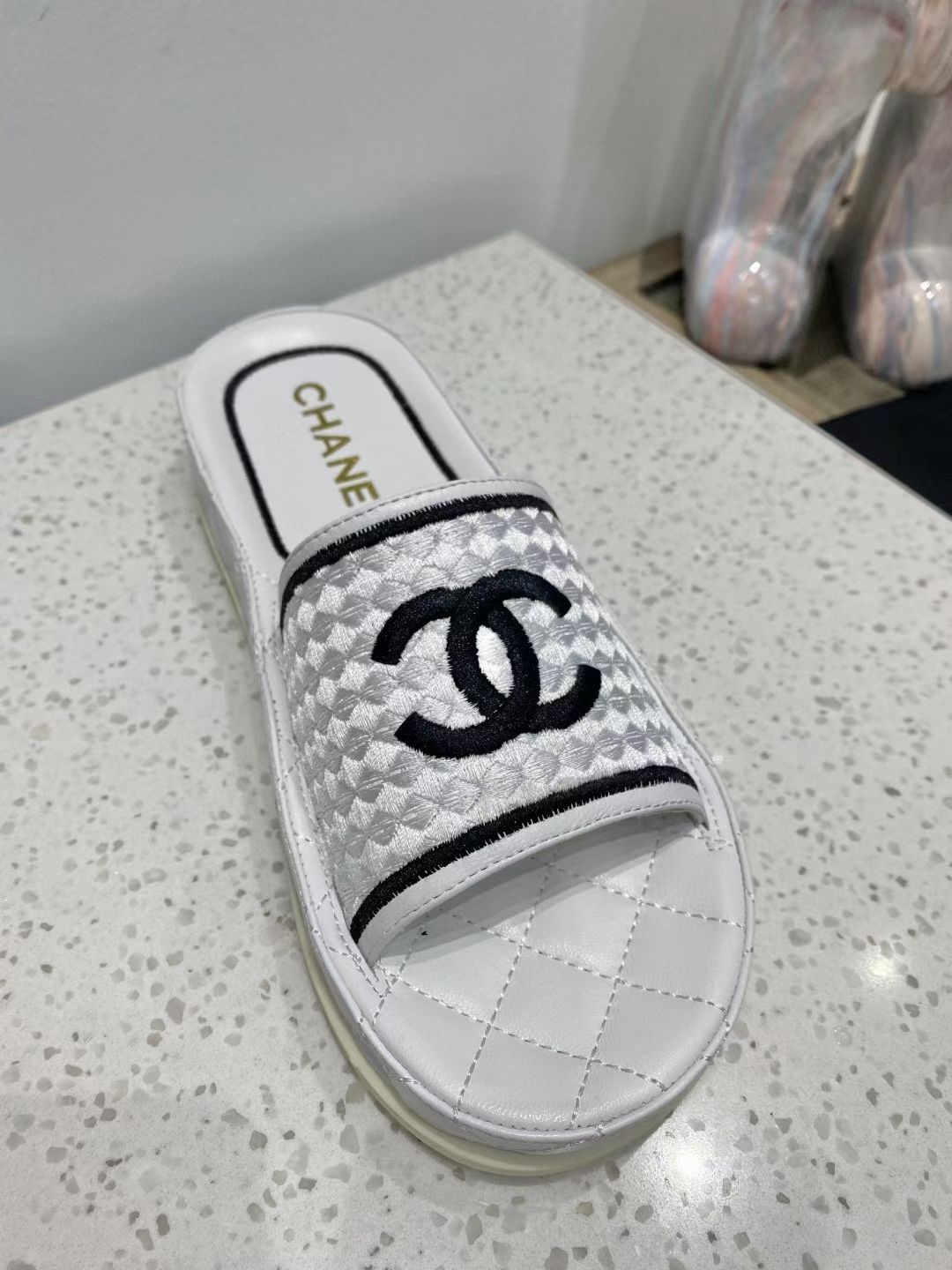 Chanel Women's Mules Black And White For Women - Soul Replicas