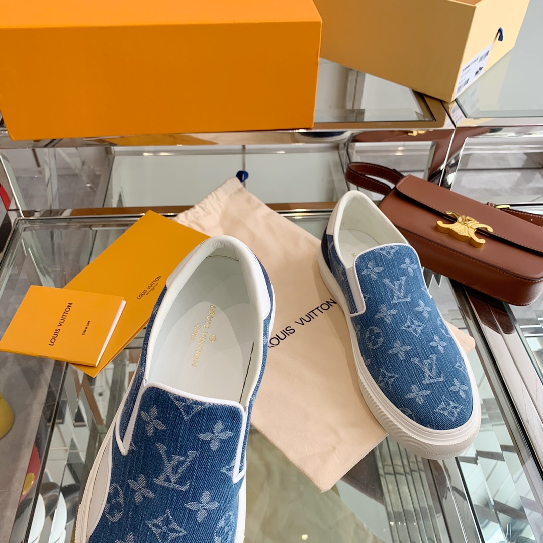 Louis Vuitton Women's Trocadero Slip On Light Blue For Women LV - Soul Replicas