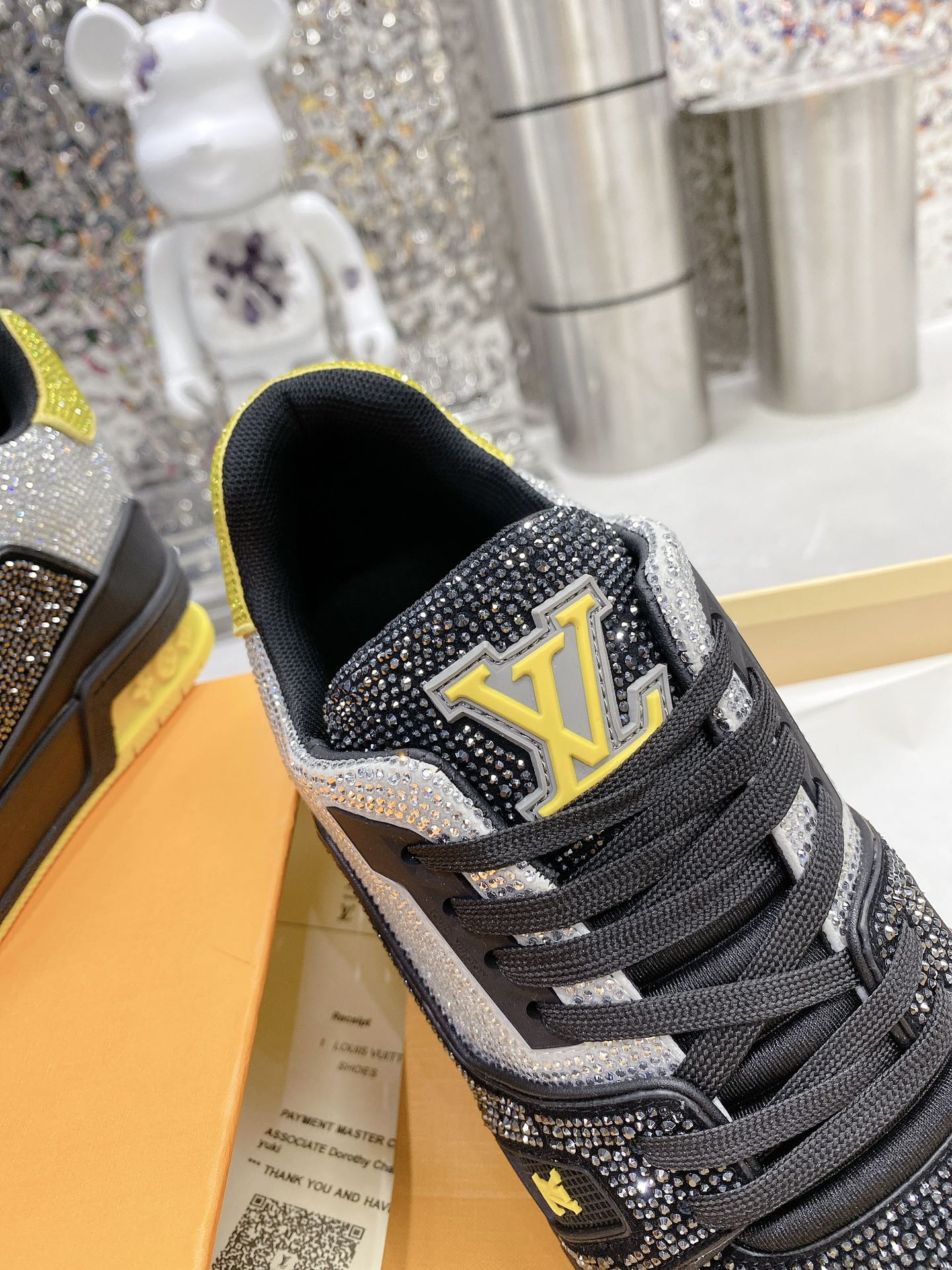 Louis Vuitton Women's LV Trainers Black And Yellow For Women LV - Soul Replicas