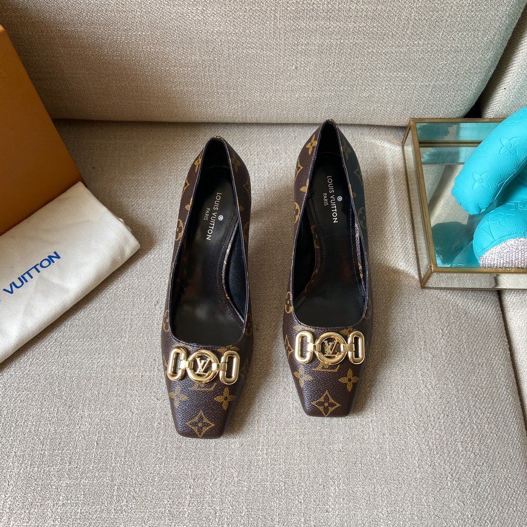 Louis Vuitton Women's Rotary Pump Cacao Brown For Women LV - Soul Replicas