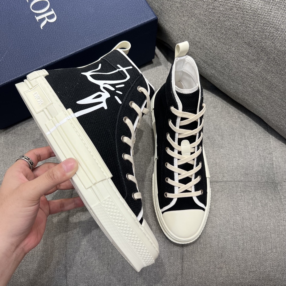 Christian Dior B23 Cactus Jack Dior High-Top Sneaker Black For Men CD 3SH126ZOI_H961 - Soul Replicas
