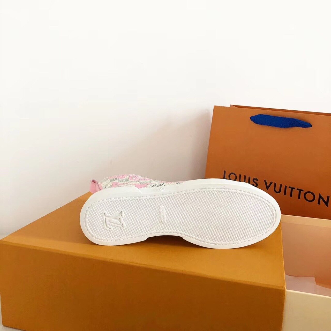 Louis Vuitton Stellar Sneaker Boots Damier Canvas Fall/Winter Collection Pink - Soul Replicas