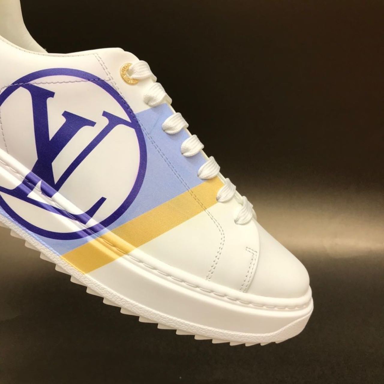 Louis Vuitton Time Out Sneaker White/Blue For Women LV - Soul Replicas