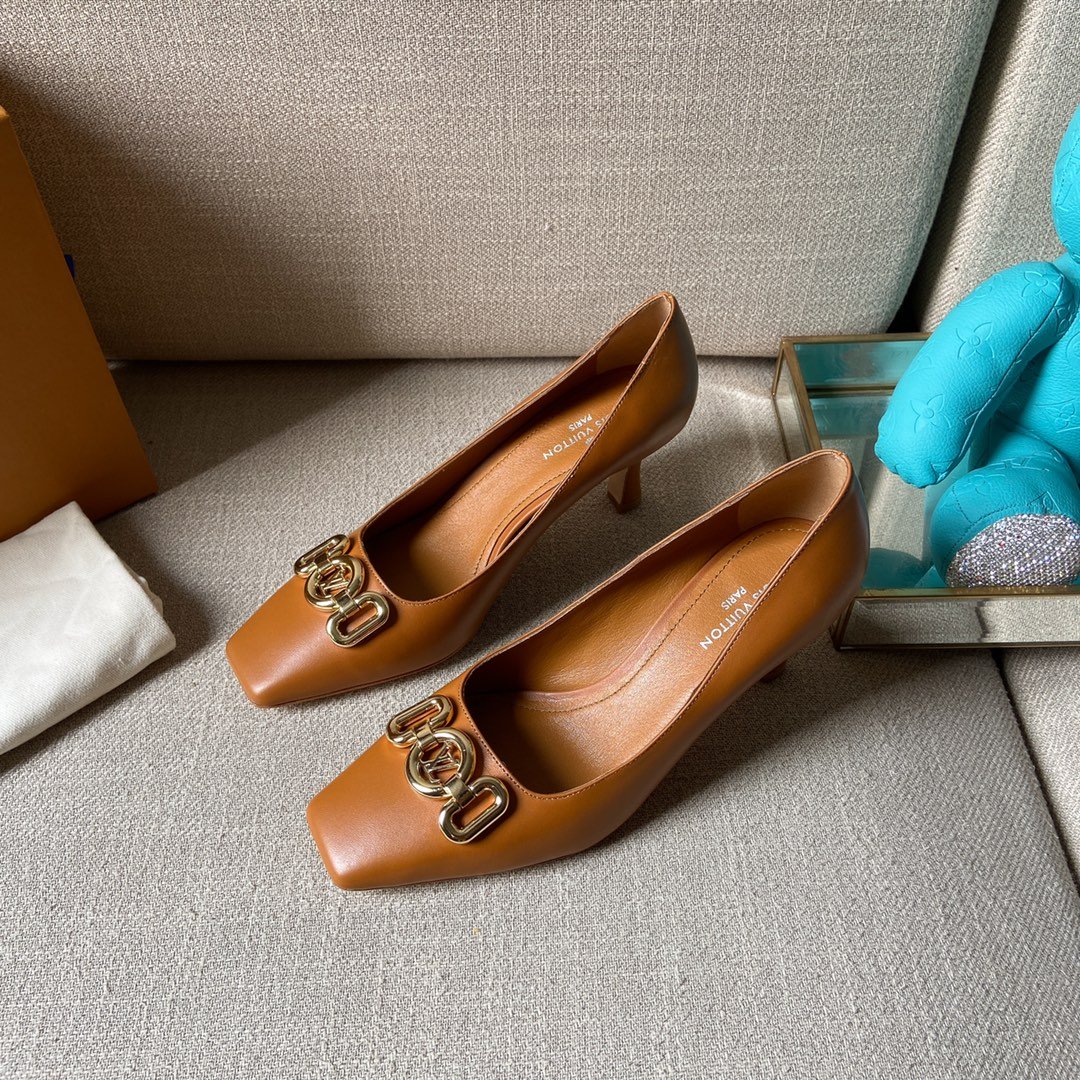 Louis Vuitton Women's Rotary Pump Brown For Women LV - Soul Replicas