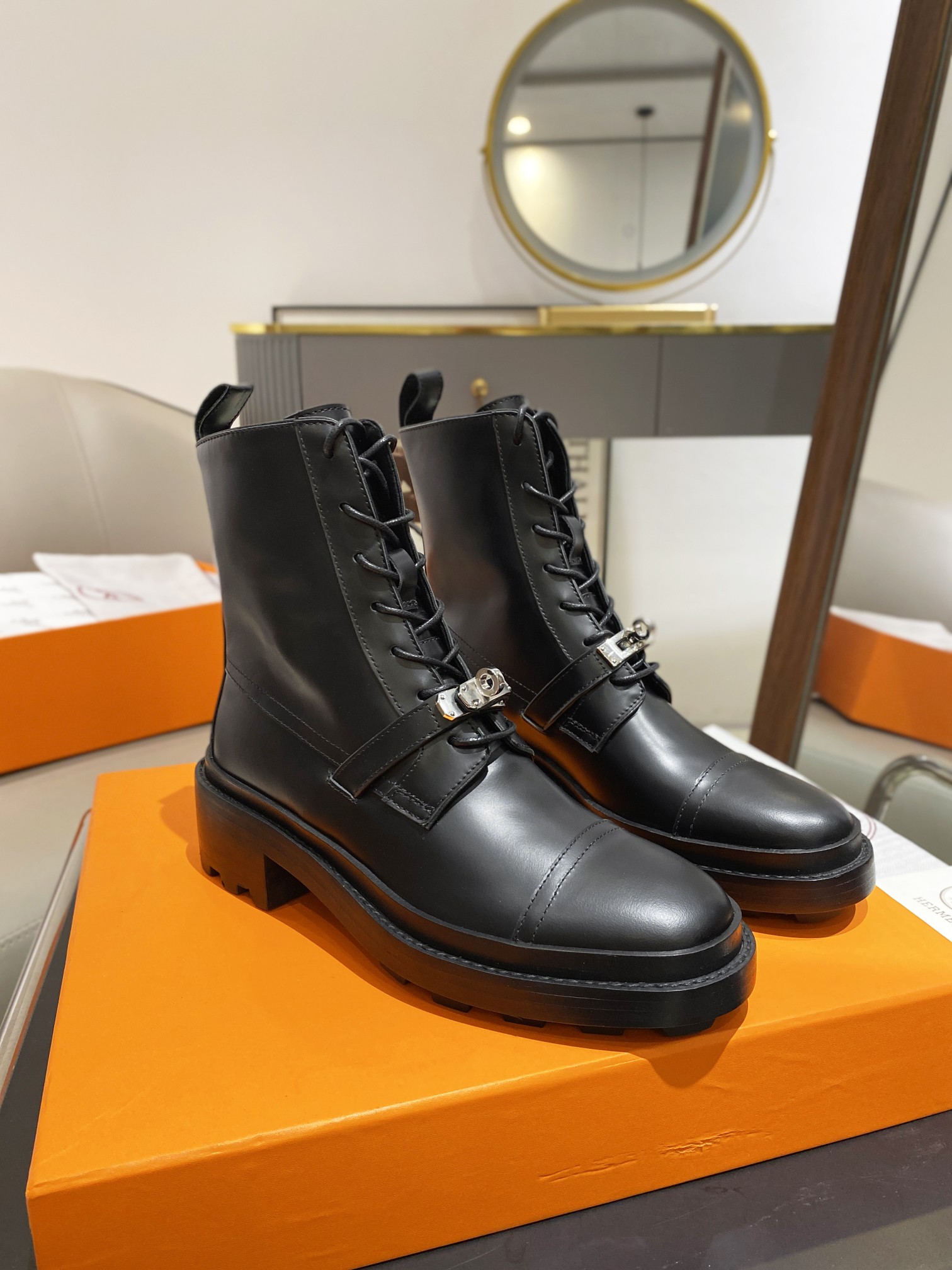 Hermes Daydream Boot Black For Women - Soul Replicas