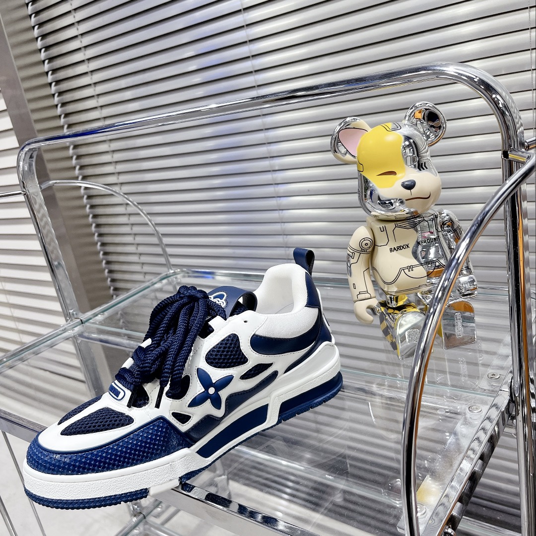 Louis Vuitton Women's Skate Sneakers Blue For Women LV - Soul Replicas