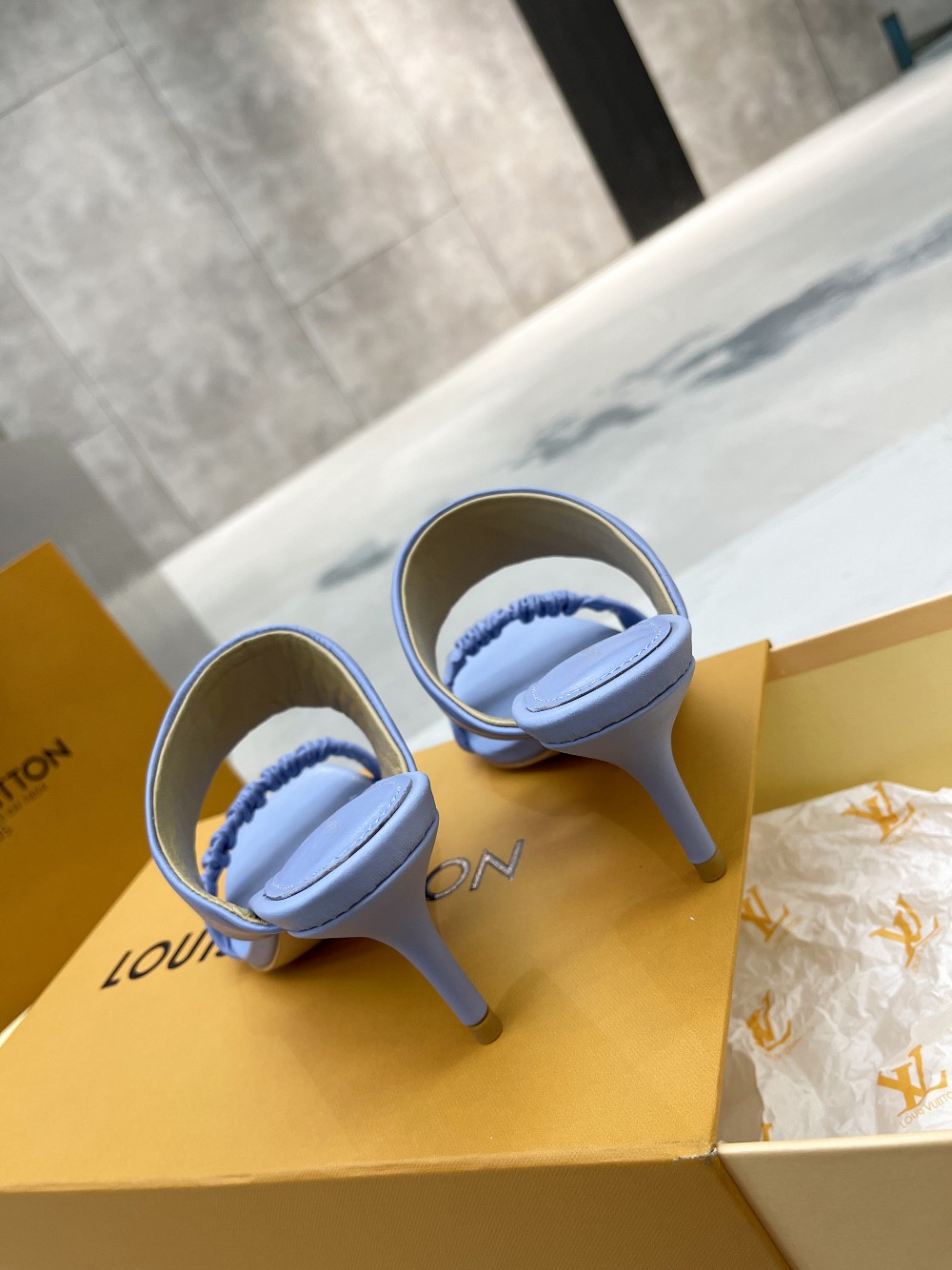 Louis Vuitton Women's Drapy Mule Blue For Women LV - Soul Replicas