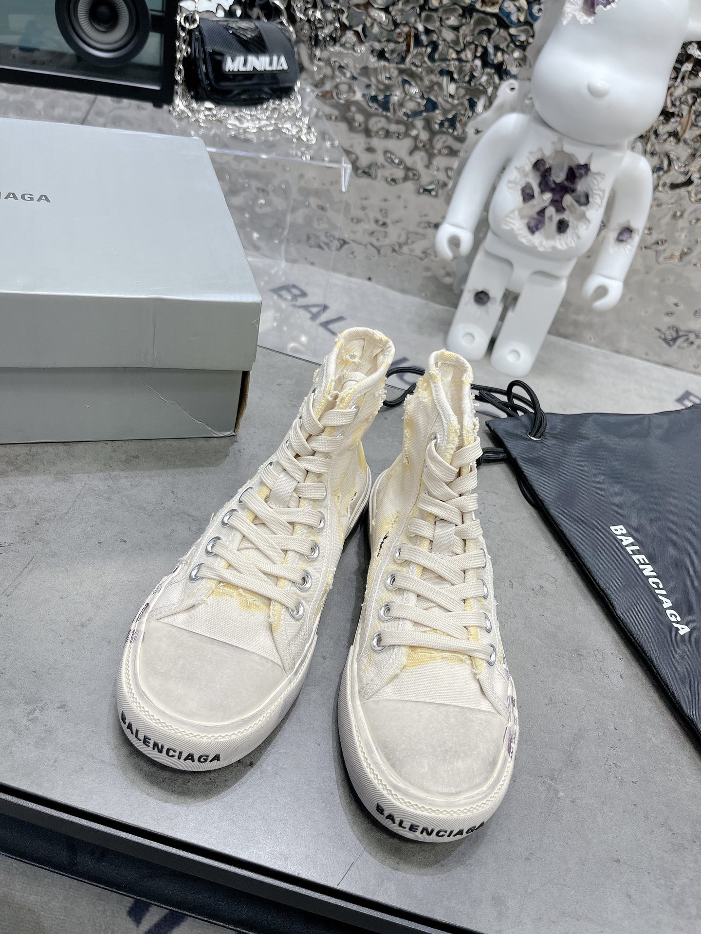 Balenciaga Paris High Top Trainers White For Women - Soul Replicas