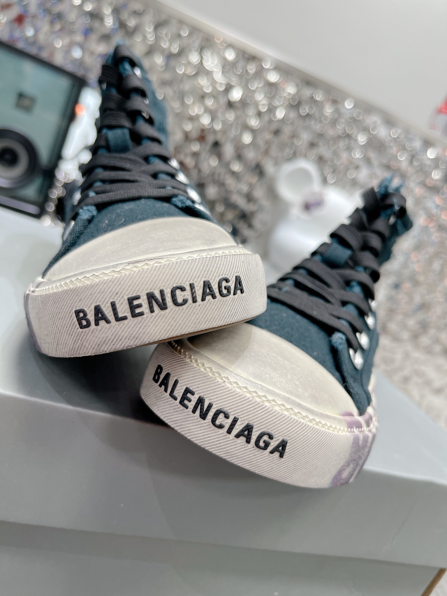 Balenciaga Paris High Top Trainers Black For Women - Soul Replicas