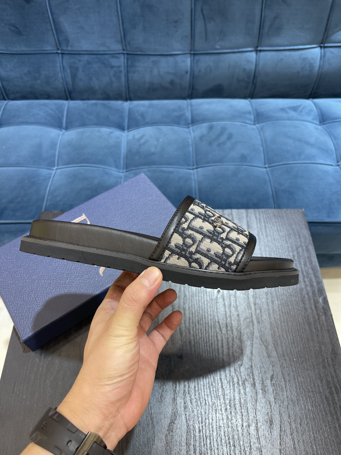 Christian Dior Aqua Sandal Brown/Beige For Men CD - Soul Replicas