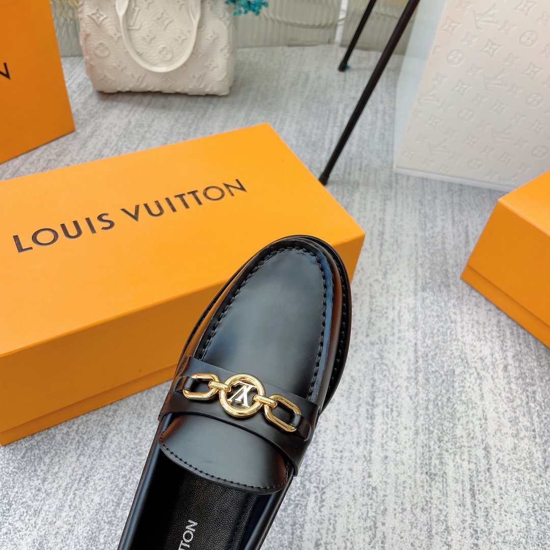 Louis Vuitton Women's Chess Flat Loafe Black For Women LV - Soul Replicas