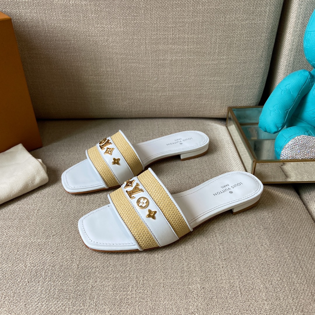 Louis Vuitton Women's Lock It Mule White For Women LV - Soul Replicas