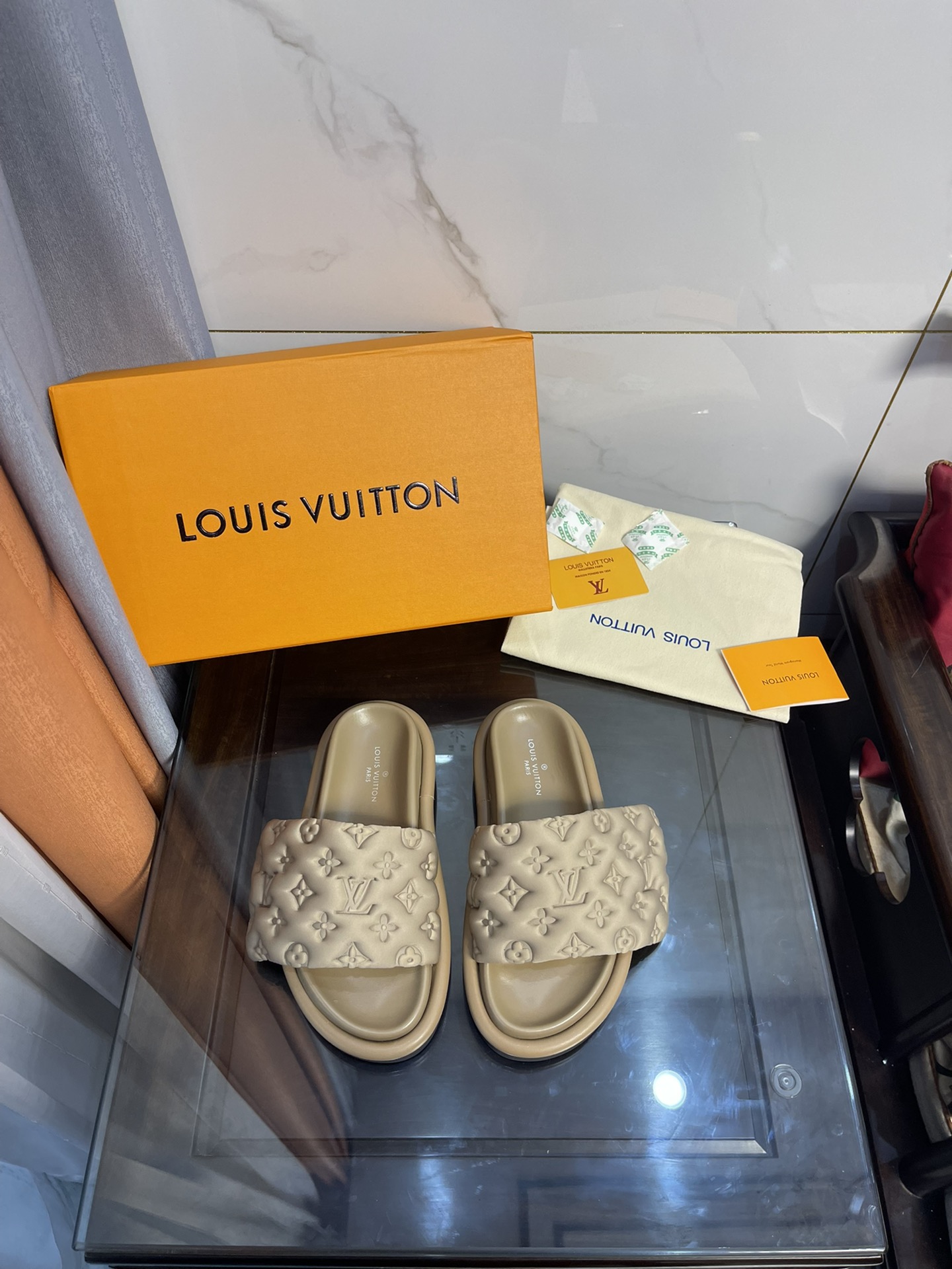 Louis Vuitton Women's Pool Pillow Comfort Mule Beige For Women LV - Soul Replicas