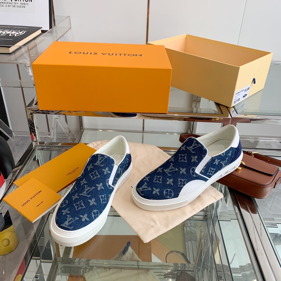 Louis Vuitton Women's Trocadero Slip On Blue For Women LV - Soul Replicas