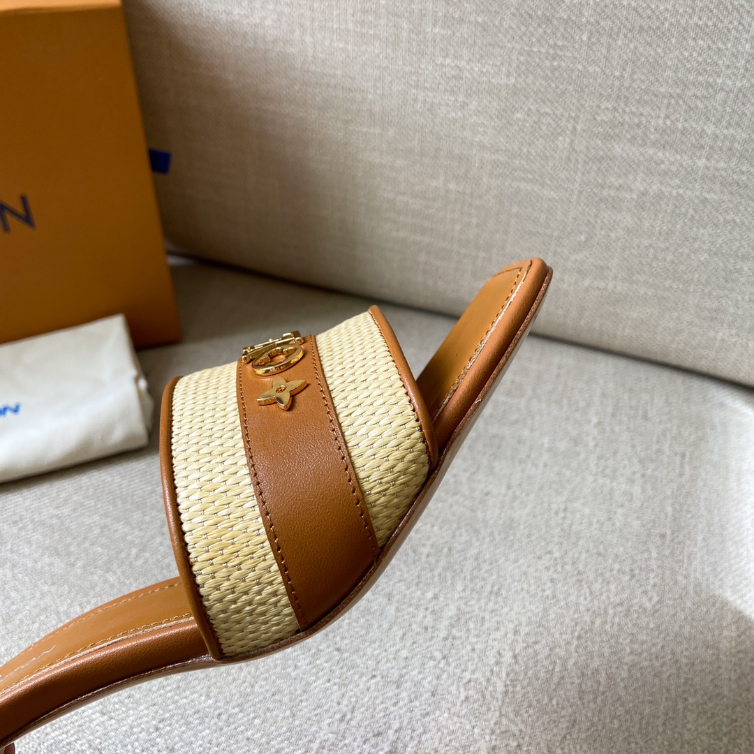 Louis Vuitton Women's Lock It Mule Brown For Women LV 2.2in/5.5cm - Soul Replicas