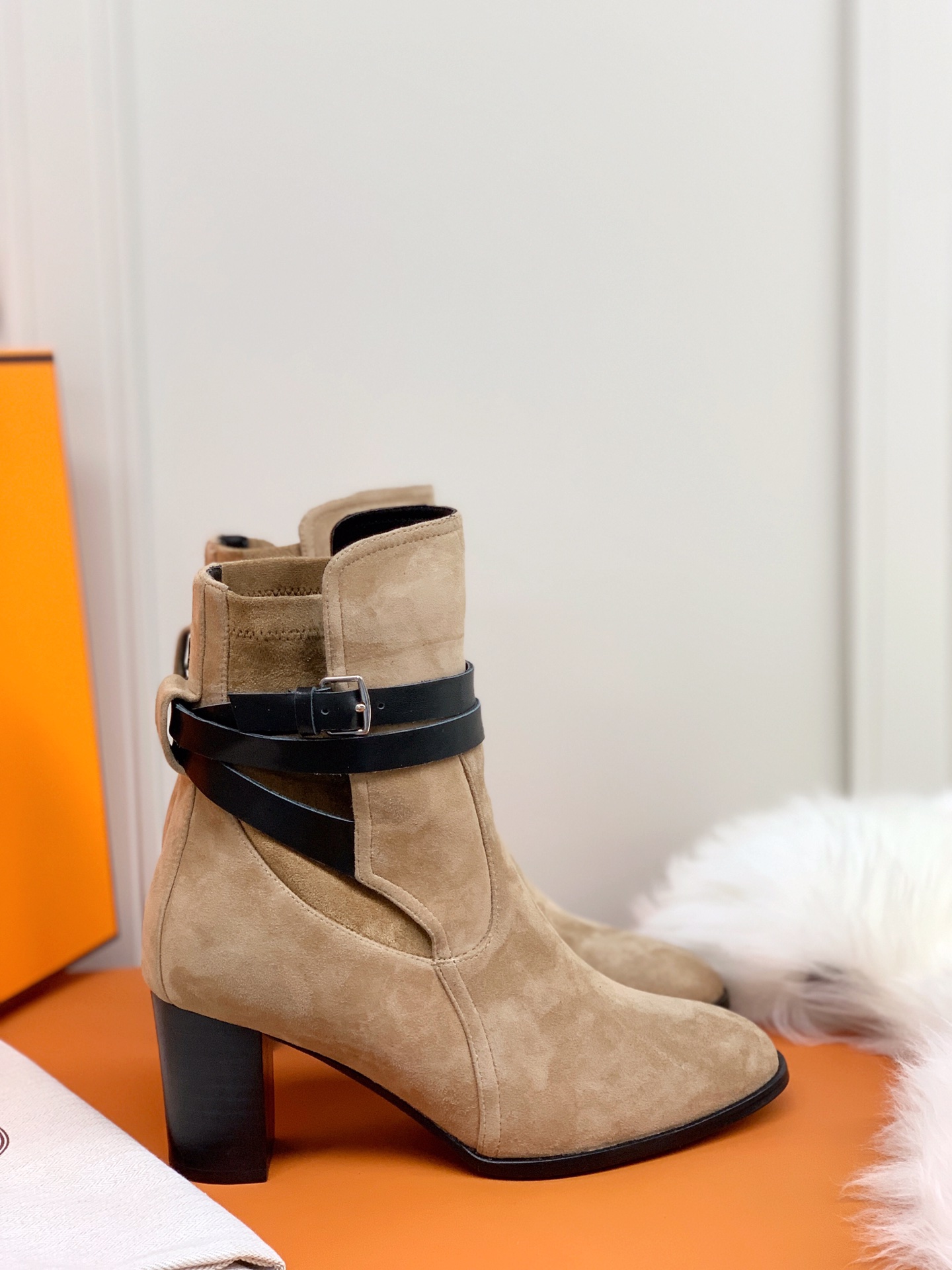 Hermes Frenchie 70 Ankle Boot Beige For Women 2.8in/7cm. - Soul Replicas