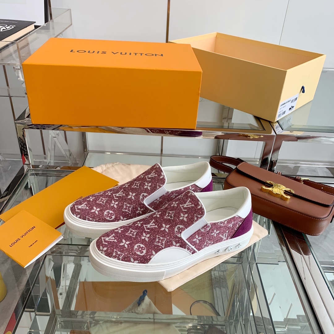 Louis Vuitton Women's Trocadero Slip On Red For Women LV - Soul Replicas