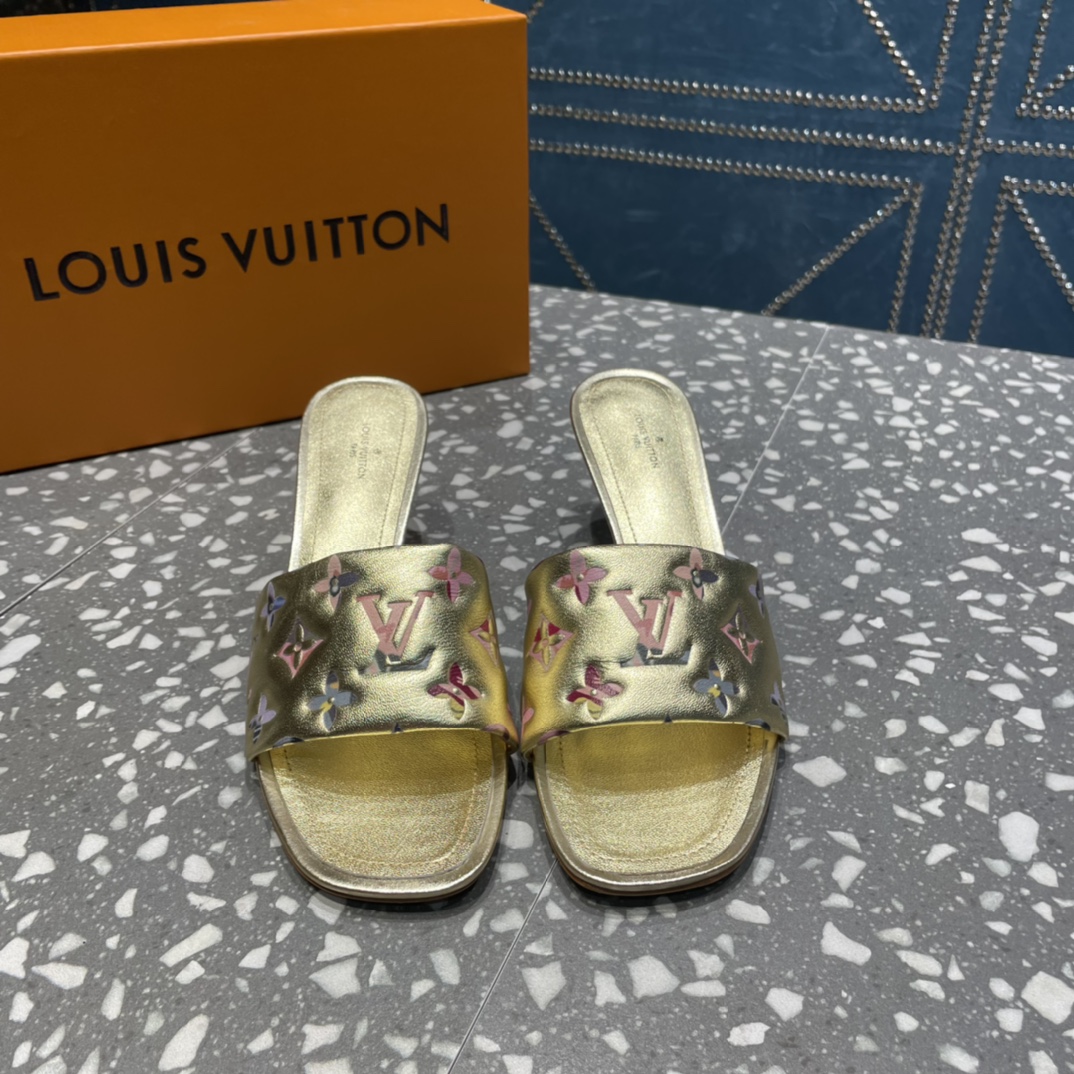 Louis Vuitton Women's Revival Mule Gold For Women LV - Soul Replicas