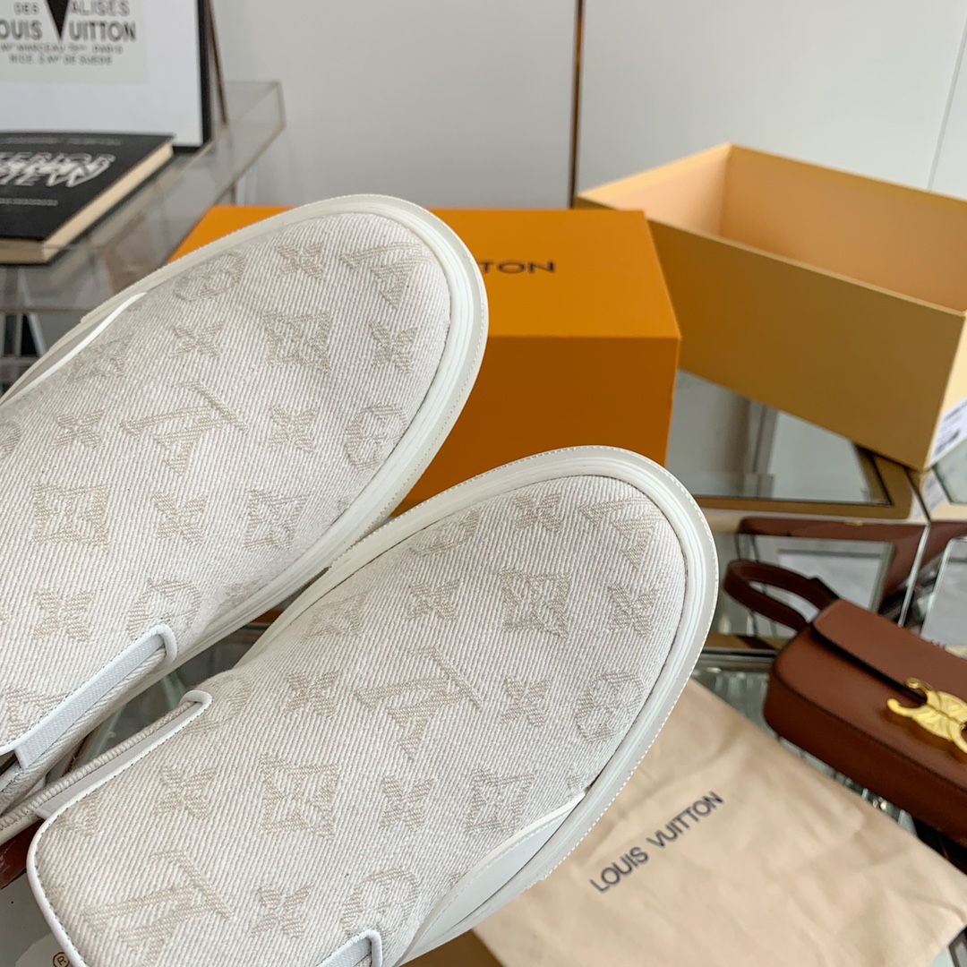 Louis Vuitton Women's Trocadero Slip On White For Women LV - Soul Replicas