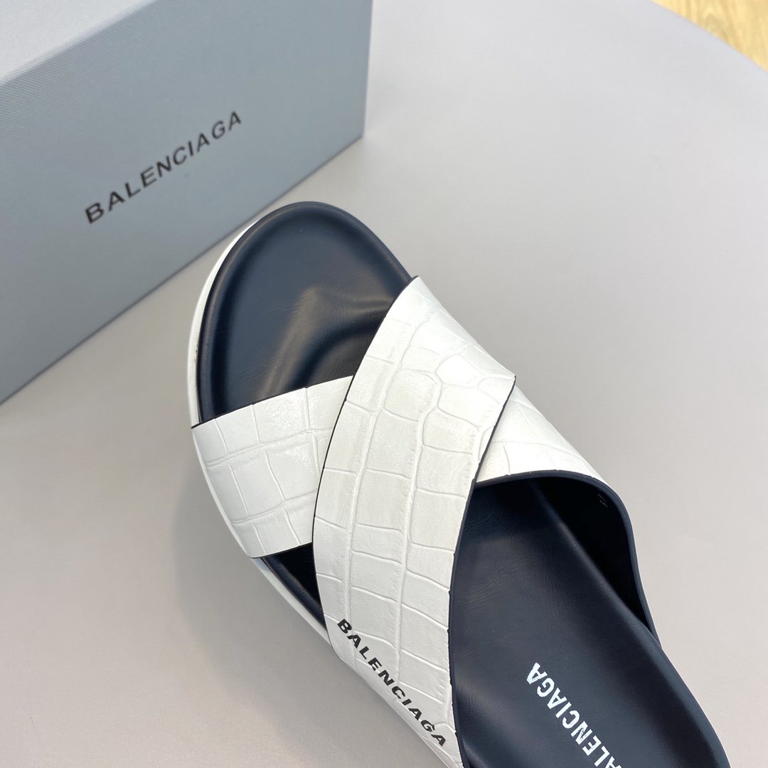 Balenciaga Slide Sandal White For Women - Soul Replicas