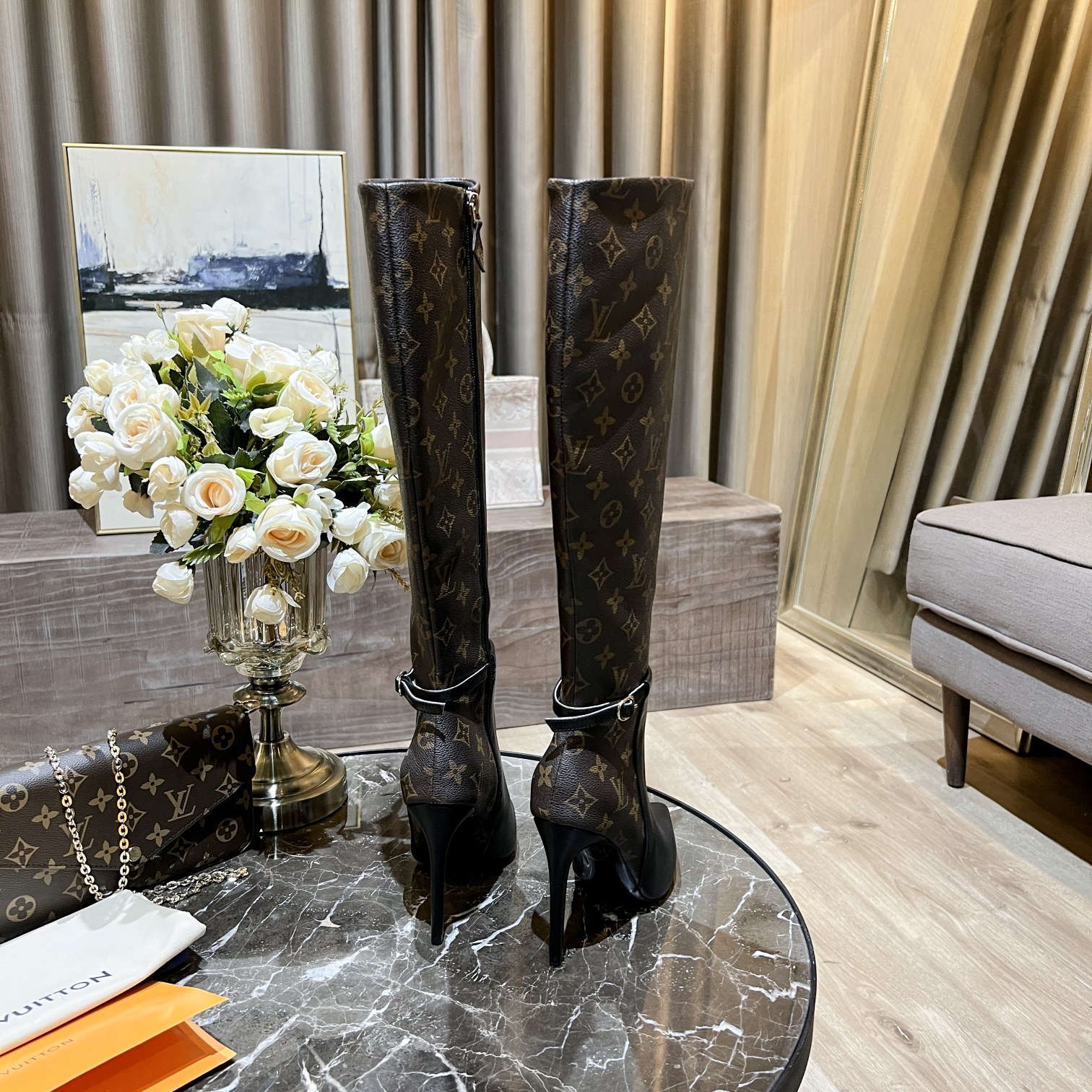 Louis Vuitton Women's Bottine Silhouette Brown For Women LV - Soul Replicas