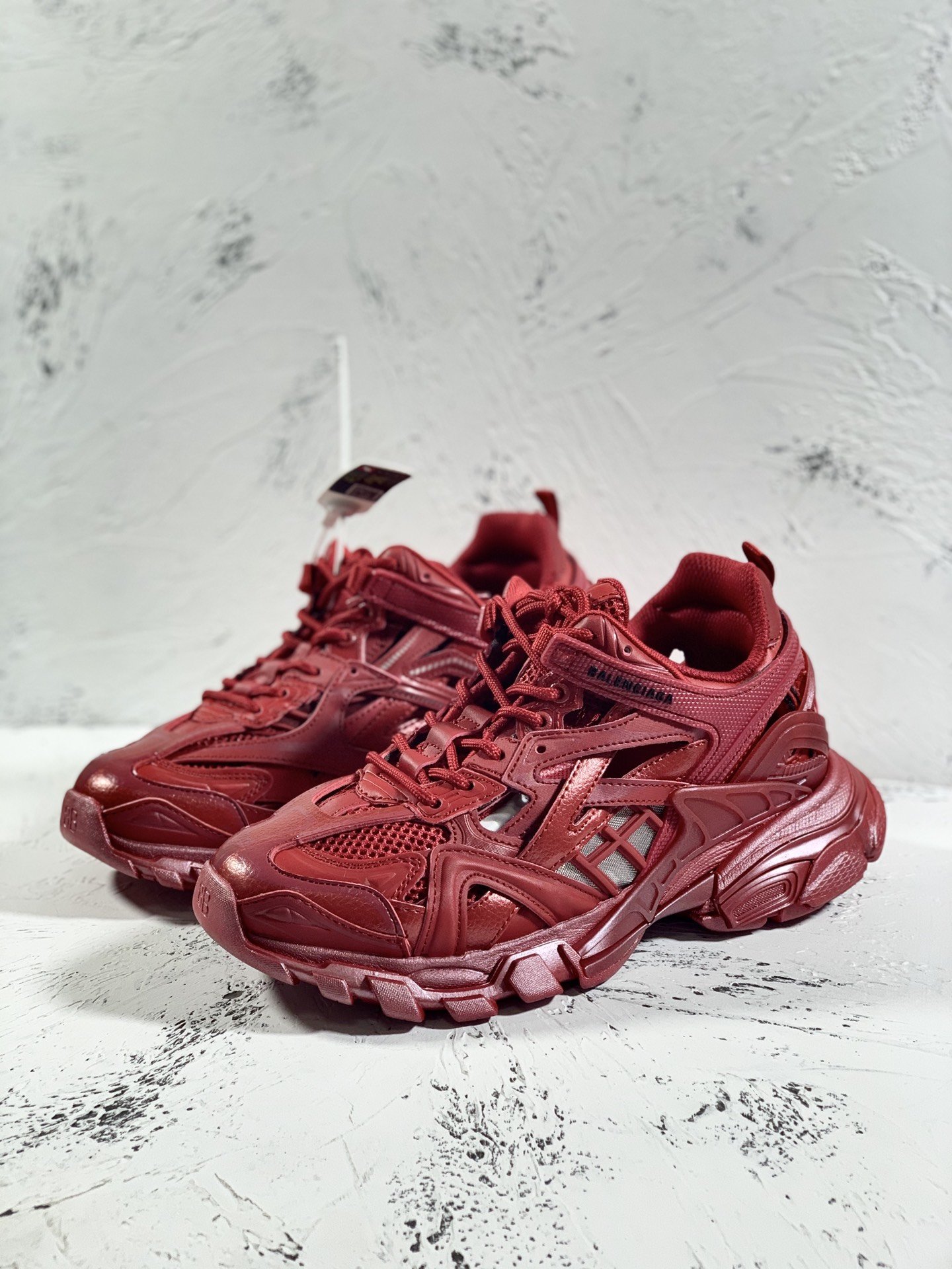 Balenciaga Track.2 Clear Sole Trainers Red For Women - Soul Replicas