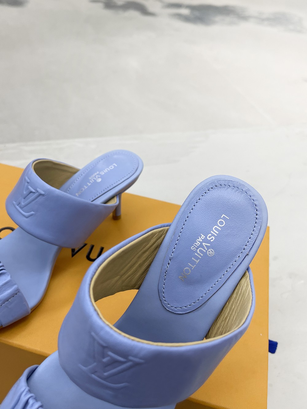 Louis Vuitton Women's Drapy Mule Blue For Women LV - Soul Replicas