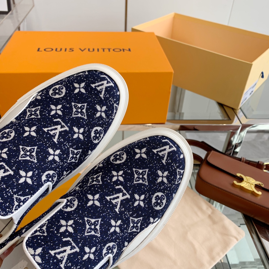 Louis Vuitton Women's Trocadero Slip On Dark Blue For Women LV - Soul Replicas