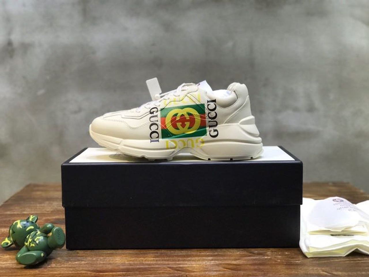 Gucci Rhyton Dad Sneakers Calfskin Leather Spring/Summer Collection Off White - Soul Replicas