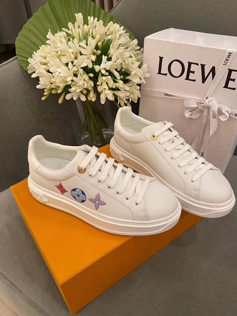 Louis Vuitton Time Out Sneaker White For Women LV - Soul Replicas