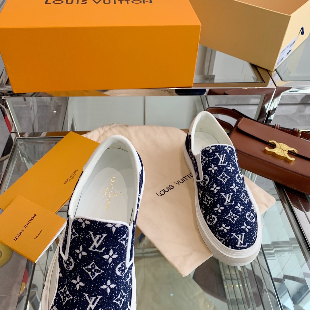 Louis Vuitton Women's Trocadero Slip On Dark Blue For Women LV - Soul Replicas