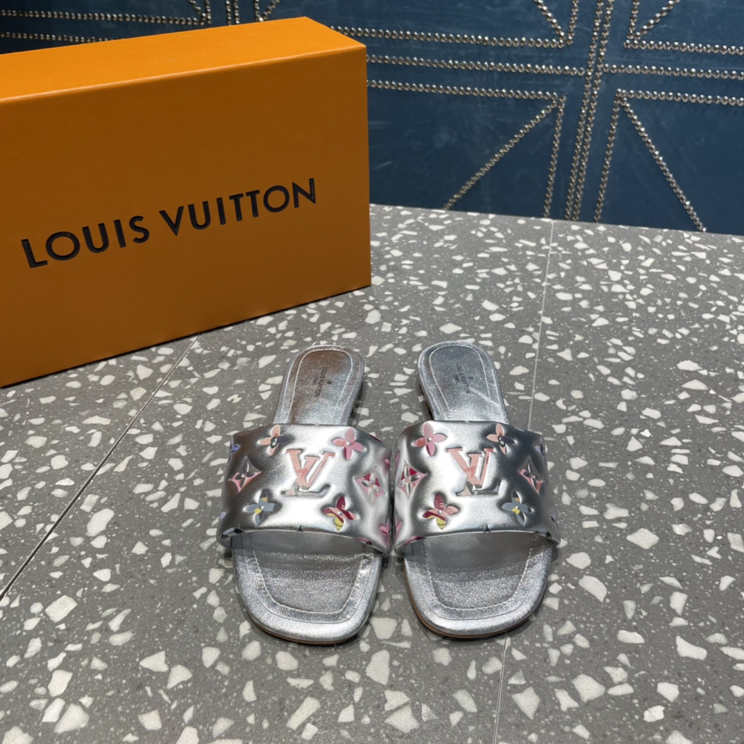 Louis Vuitton Women's Revival Flat Mule Sliver For Women LV 1AAOVA - Soul Replicas