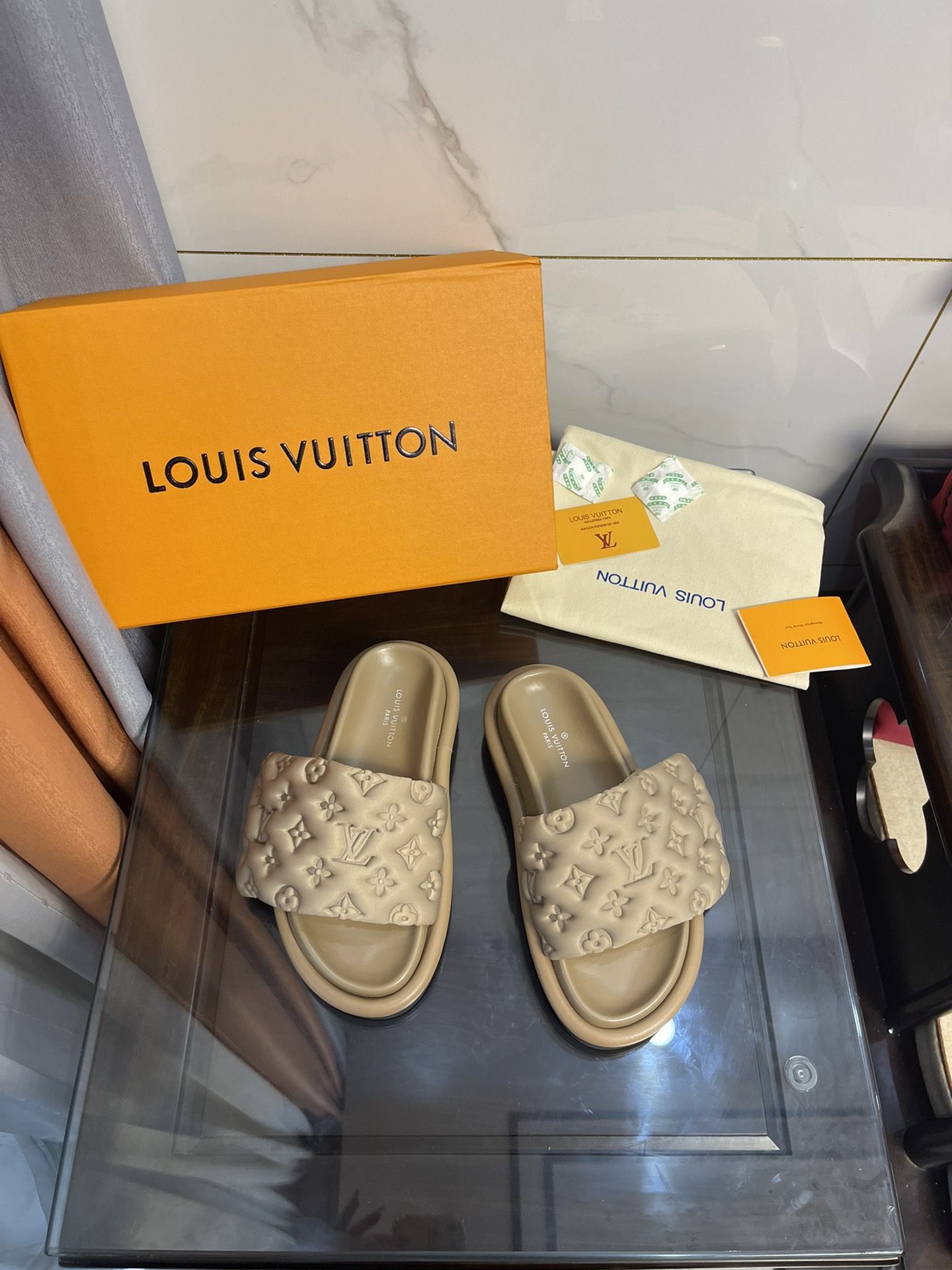 Louis Vuitton Women's Pool Pillow Comfort Mule Beige For Women LV - Soul Replicas