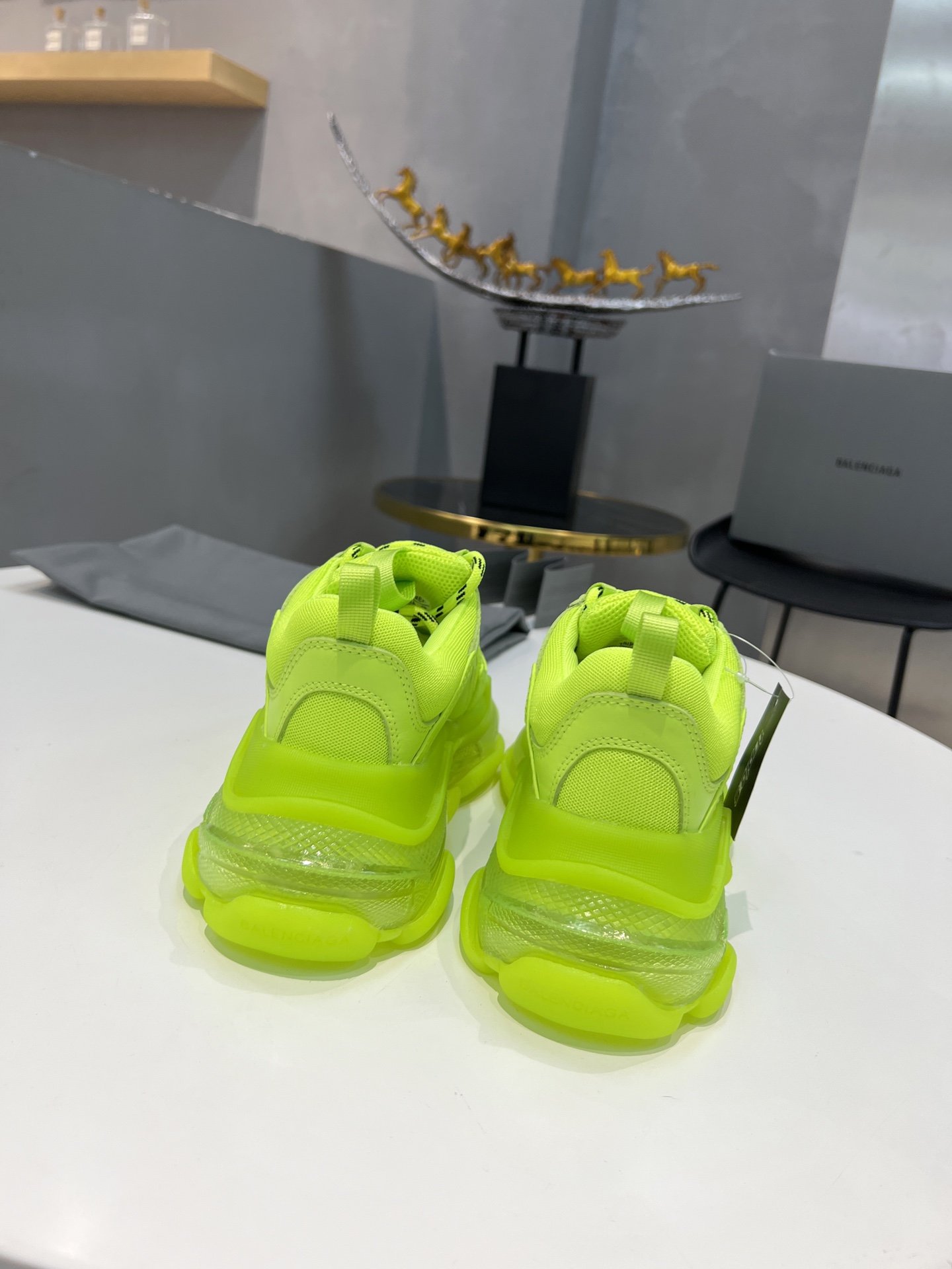 Balenciaga Triple S Trainers Clear Sole Yellow For Women - Soul Replicas