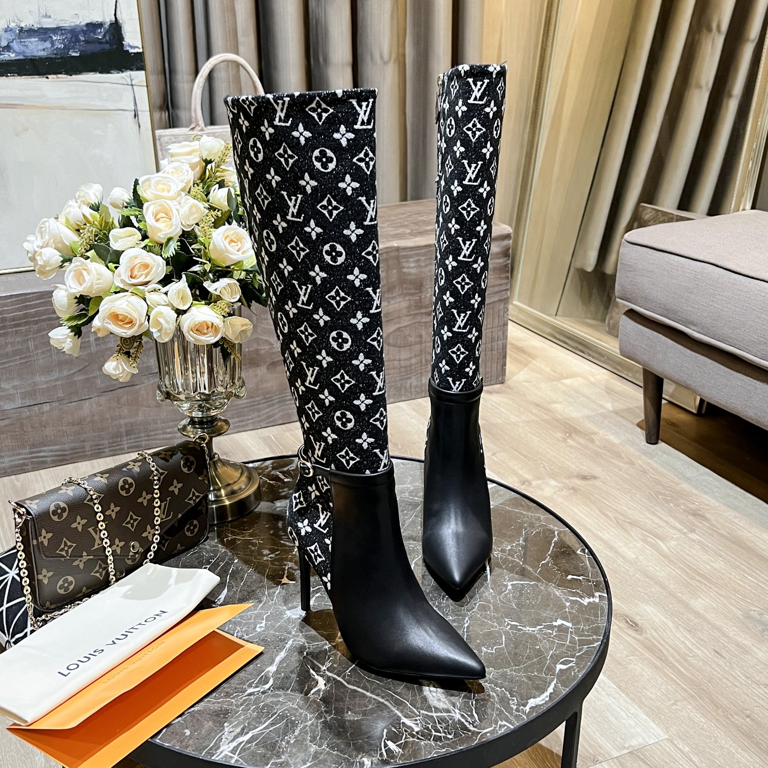 Louis Vuitton Women's Bottine Silhouette Black For Women LV - Soul Replicas