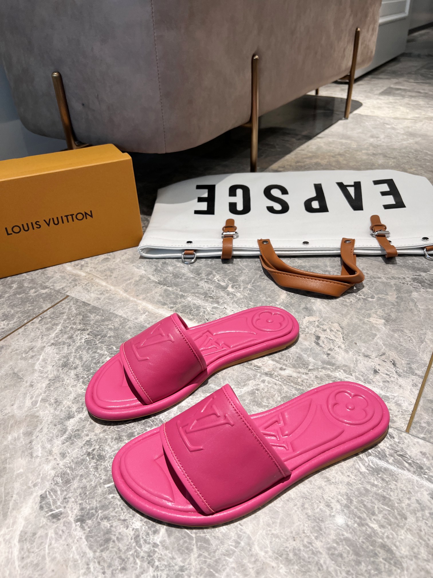 Louis Vuitton Women's Magnetic Flat Mule Fuchsia Pink For Women LV 1AA1MN - Soul Replicas