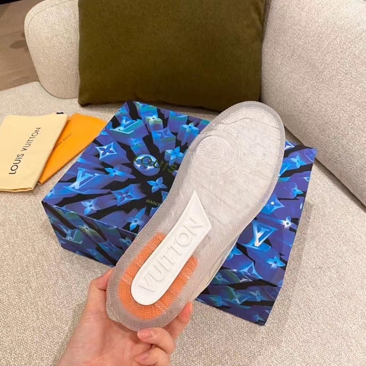 Louis Vuitton Trainer Sneaker Transparent Virgil Abloh For Women LV - Soul Replicas