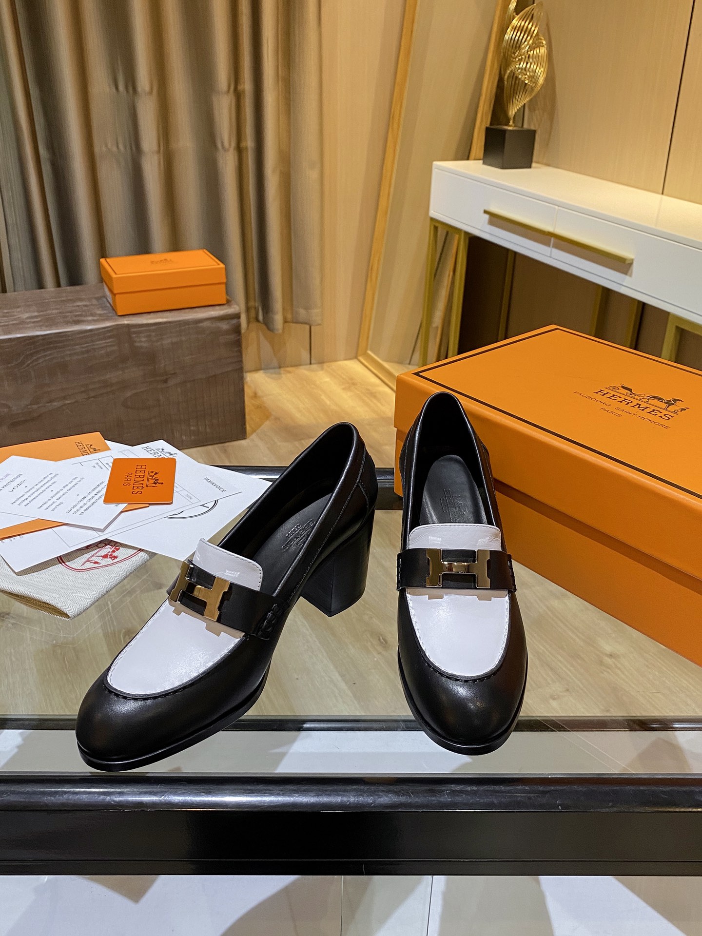 Hermes  Shoes Heel White For Women 2.8in/7cm - Soul Replicas