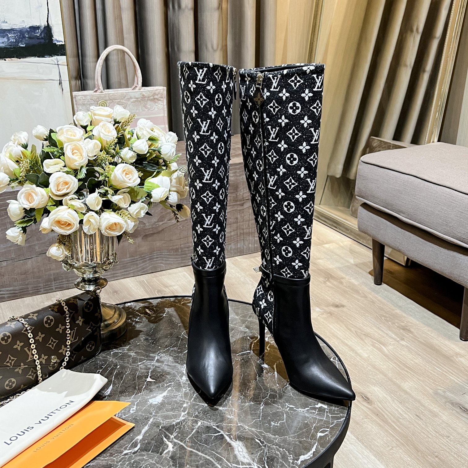 Louis Vuitton Women's Bottine Silhouette Black For Women LV - Soul Replicas