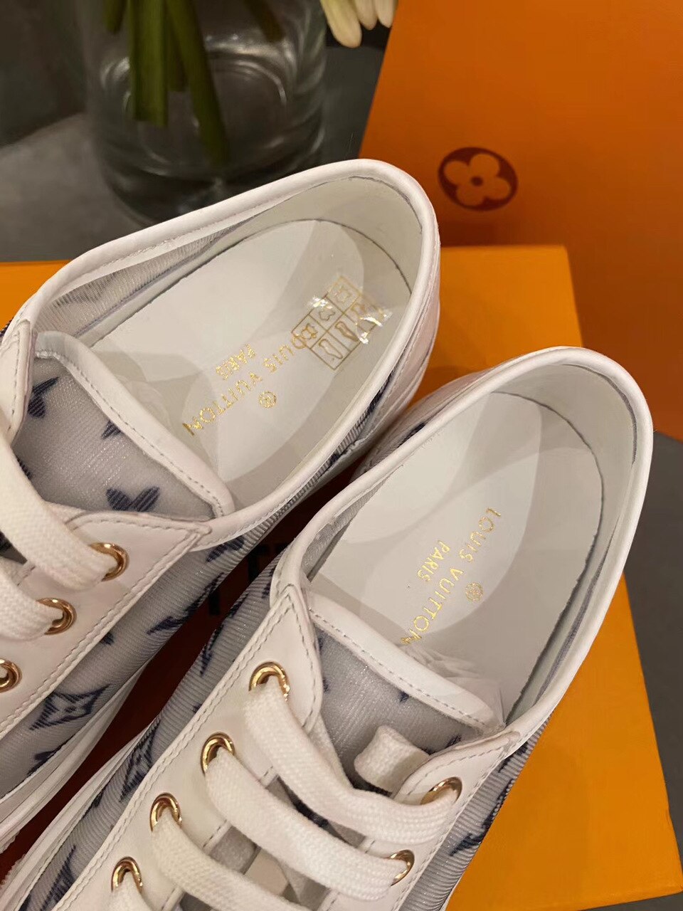 Louis Vuitton Stellar Sneaker Monogram Denim White/Blue For Women LV - Soul Replicas