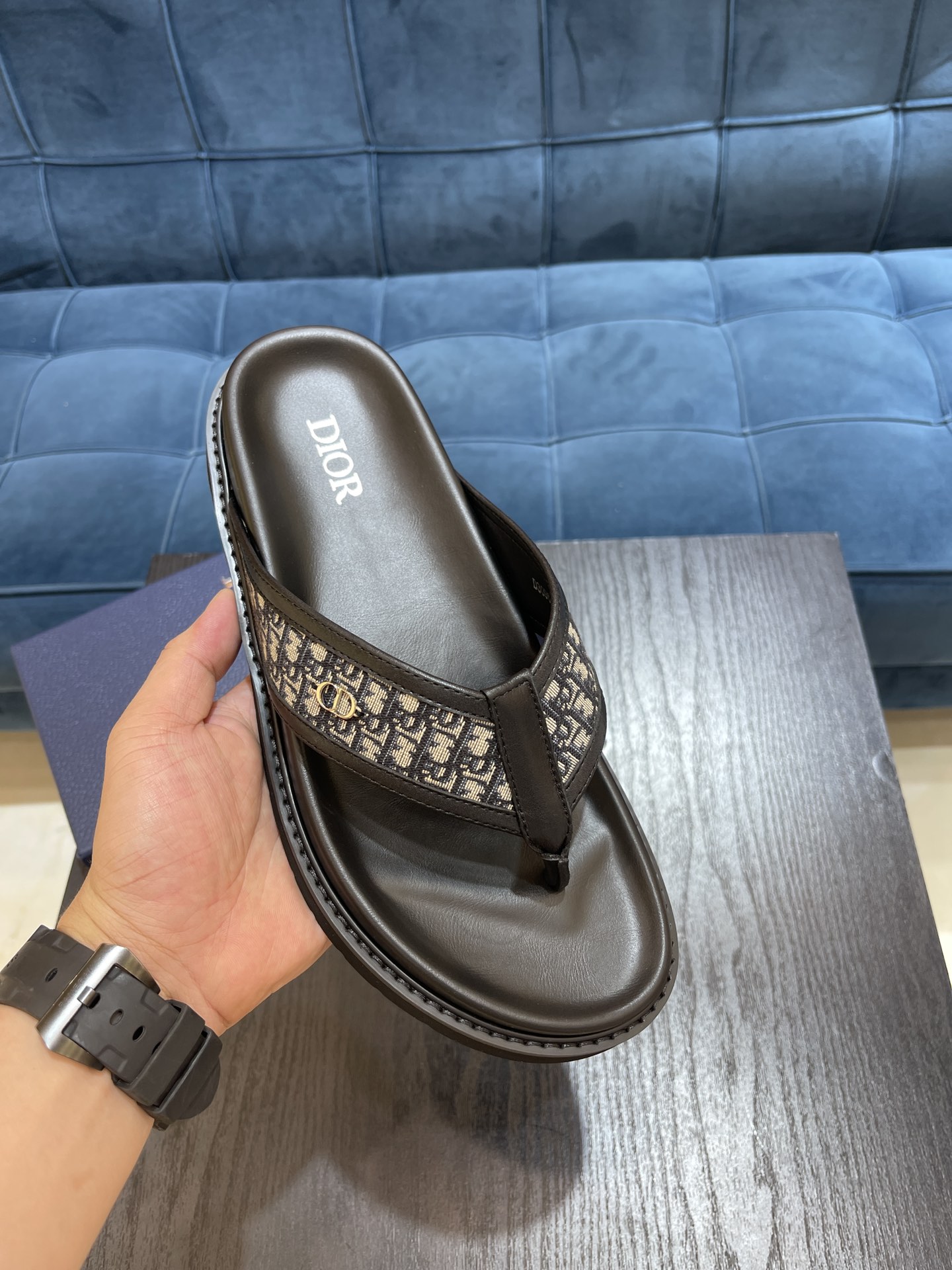 Christian Dior Aqua Sandal Black For Men CD - Soul Replicas