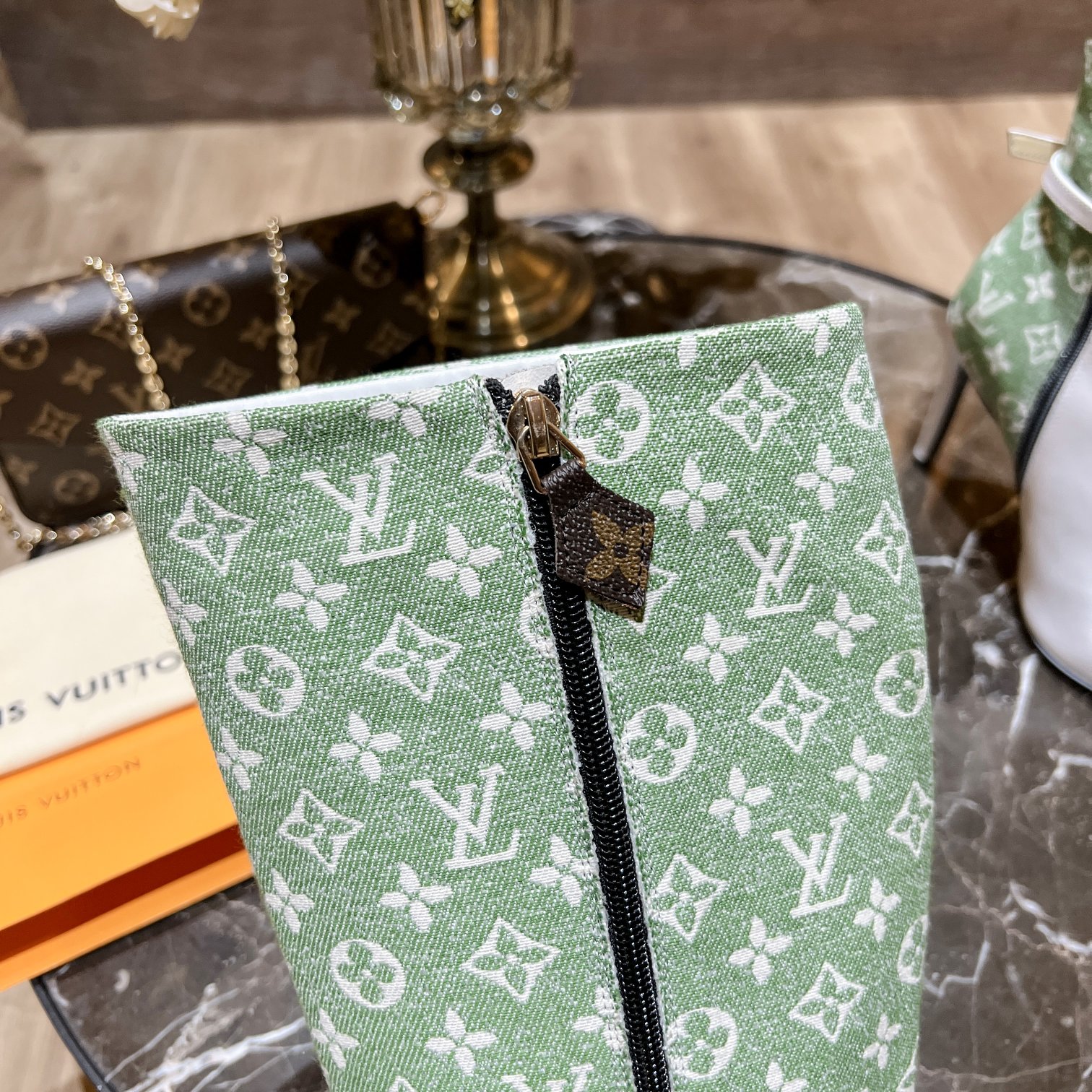 Louis Vuitton Women's Bottine Silhouette Green For Women LV - Soul Replicas