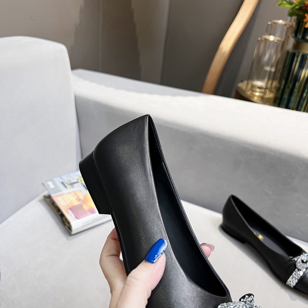 Chanel Women's Ballerinas Black For Women - Soul Replicas