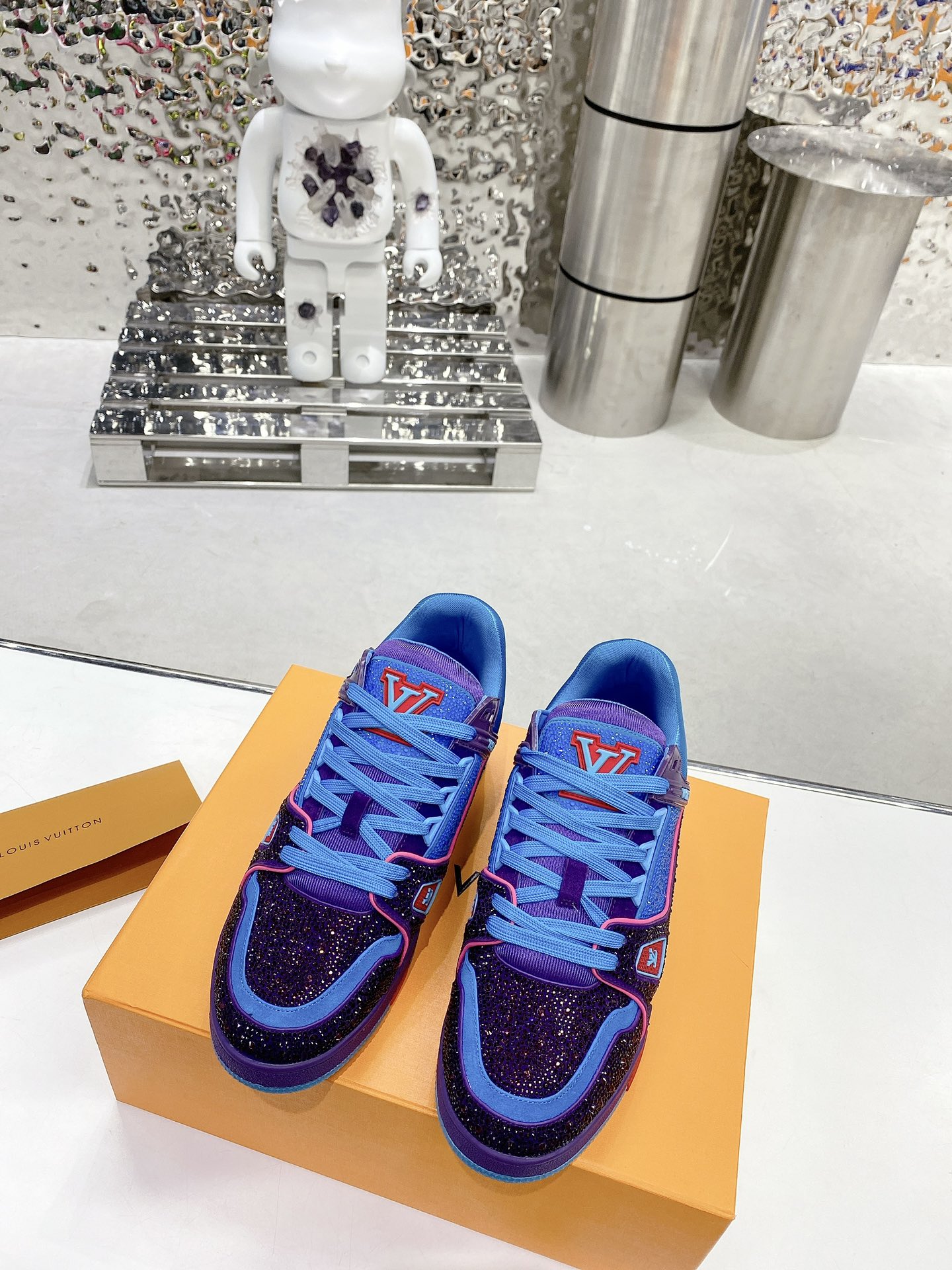 Louis Vuitton Women's LV Trainers Blue For Women LV - Soul Replicas