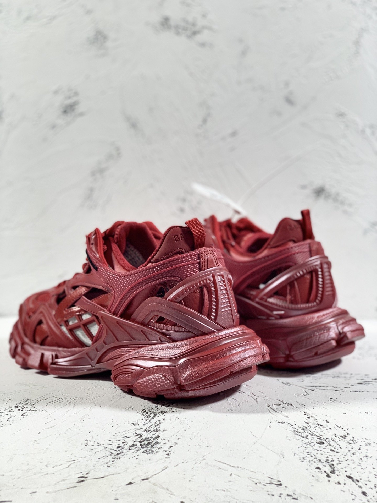 Balenciaga Track.2 Clear Sole Trainers Red For Women - Soul Replicas