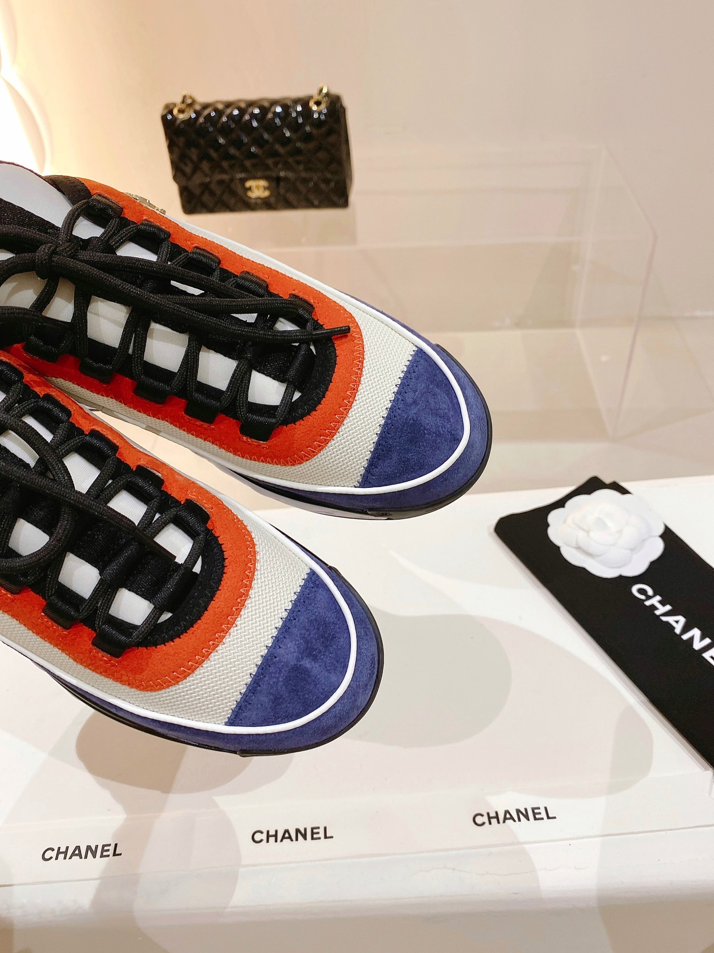 Chanel Women's Sneakers Orange And Blue For Women - Soul Replicas