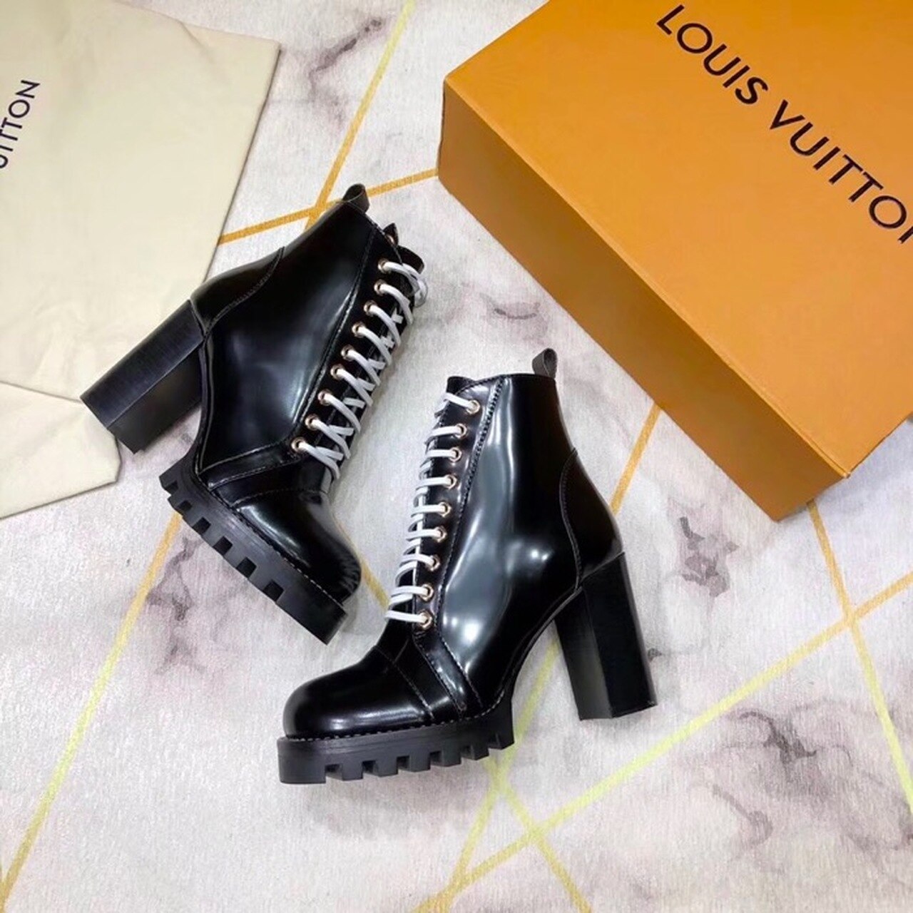 Louis Vuitton Star Trail Ankle Boot Black For Women LV - Soul Replicas